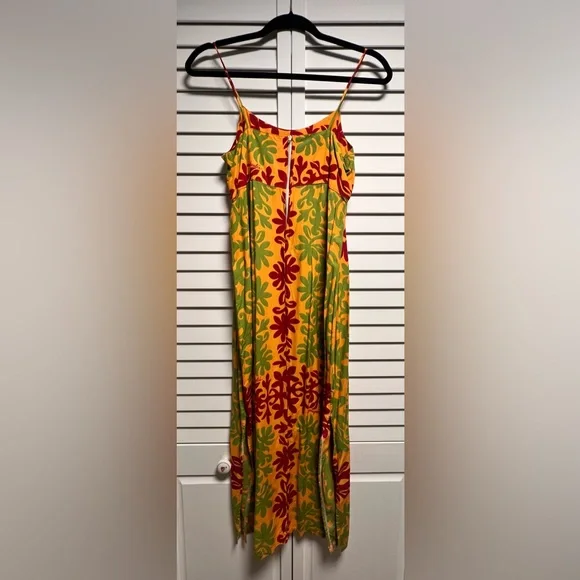 Manuhealii Red and Green Spaghetti Strap Sundress - Picture 2 of 7